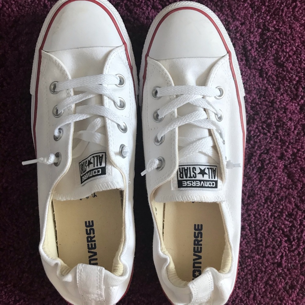 White Converse Slip On Low Top